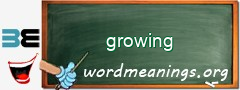 WordMeaning blackboard for growing